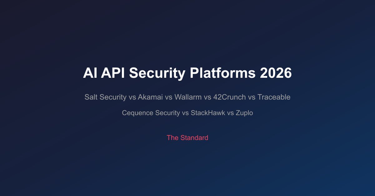 Eight AI API security platforms compared head-to-head for 2026 — Salt Security, Akamai, Traceable, Wallarm, 42Crunch, Cequence, StackHawk, and Zuplo