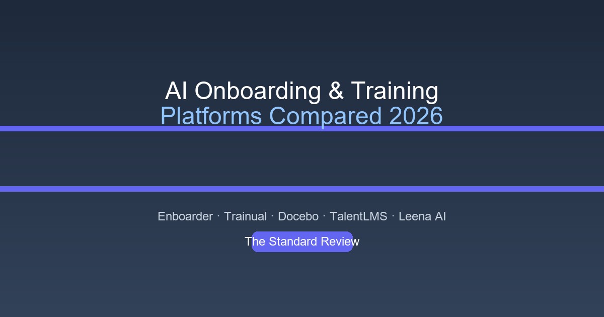 Five AI employee onboarding and training platforms compared for 2026: Enboarder, Trainual, Docebo, TalentLMS, and Leena AI