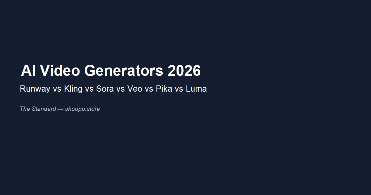 Runway, Kling, Sora, Veo, Pika, Luma, Pixverse — seven AI video generators compared for 2026